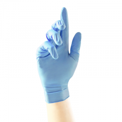 Unigloves Fortified AntiMicrobial Blue Nitrile Gloves GF001