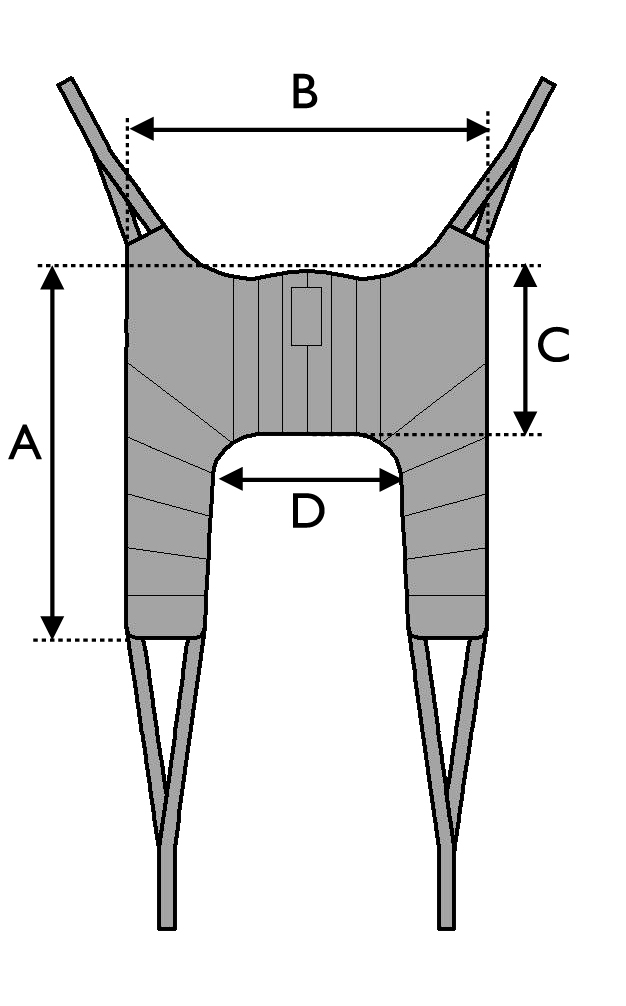 Universal low sling sizing diagram
